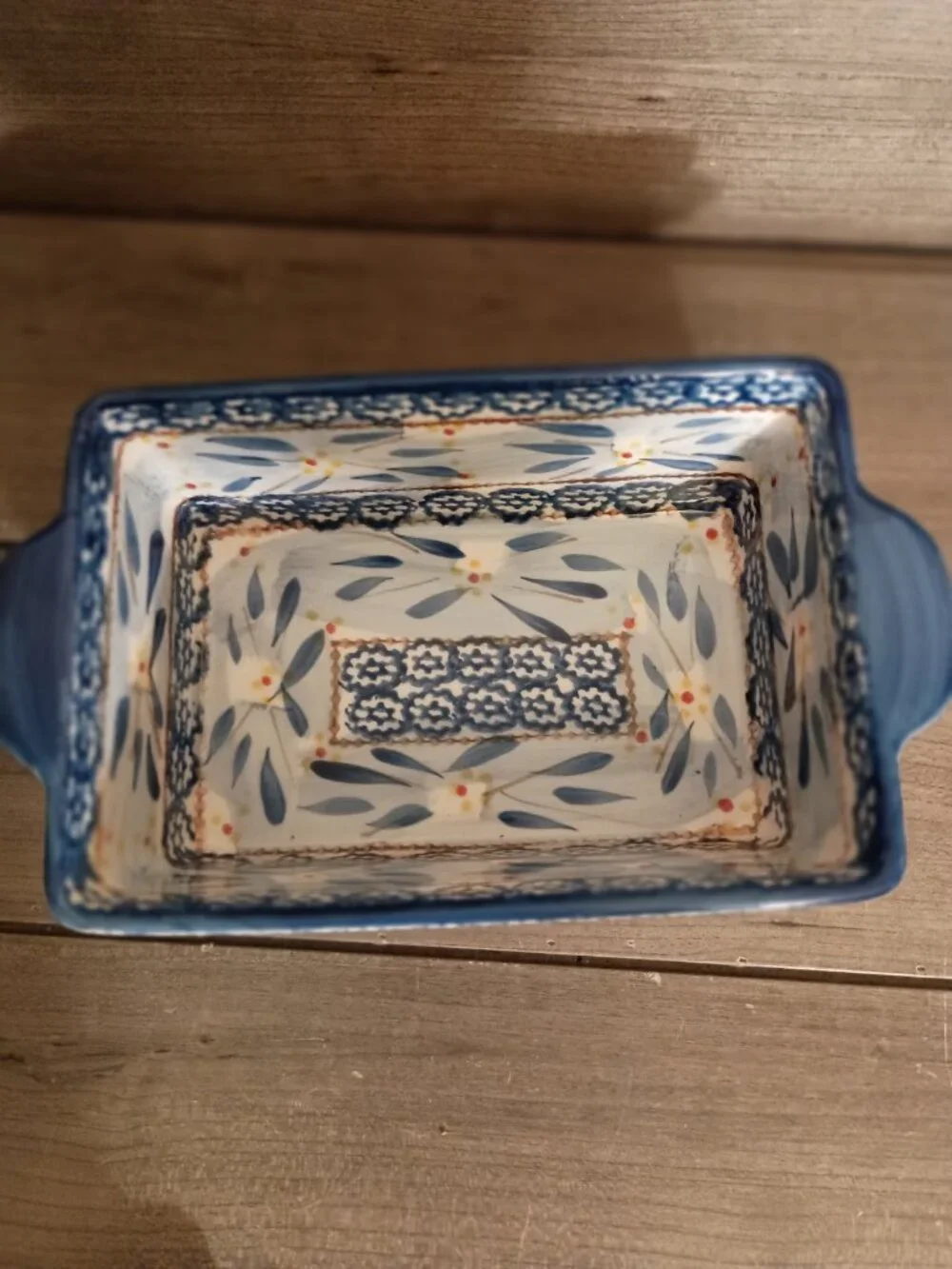 Temp-tations Old World Blue 1.5Qt Loaf Pan with Lid No Wire Rack